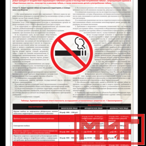 Фото 14 - Курение запрещено, плакат.